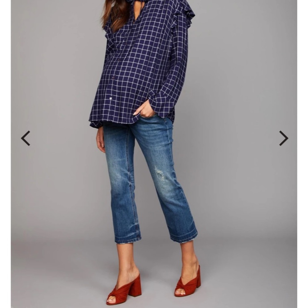 Luxe Essentials Denim Maternity Crop Jeans - SOLD OUT